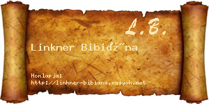 Linkner Bibiána névjegykártya
